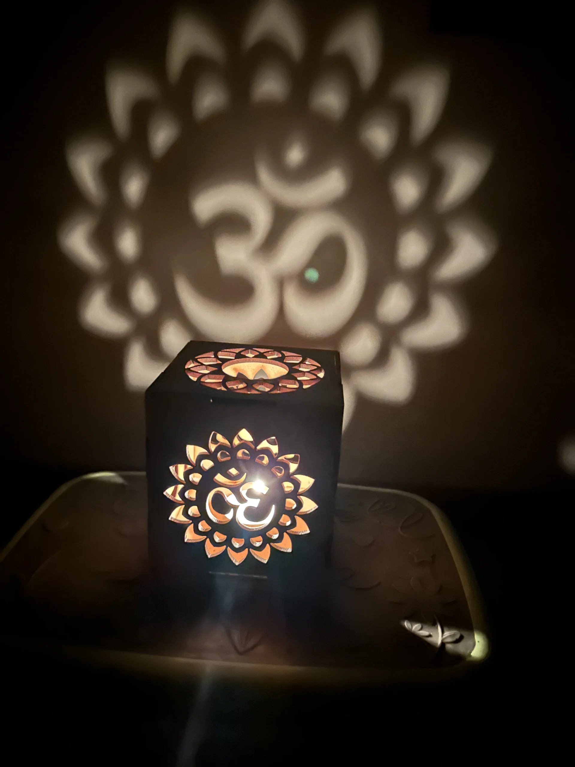 Wooden Lamp OM Baaz Creations